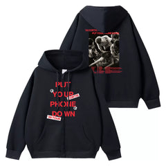 Put Your Phone Down Tour Zipper Hoodie Top