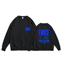 Twice THIS IS FOR Logo Fleece Crew Neck Sweatshirt