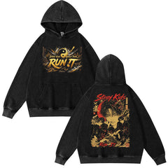SKZ World Tour Run It Cotton Washed Hoodie Top