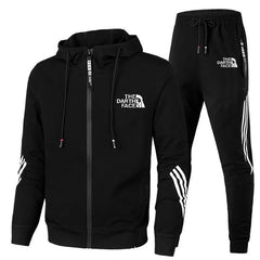 Men's The Darth Face Leisure Sports Zipper Hoodie and Pants Co-ords