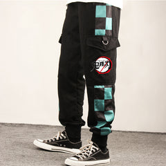 Casual Men's Anime Black Loose Sweatpants