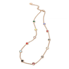 Taylor Colored Diamond Collarbone Chain
