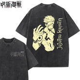 Retro Anime Washed Loose Cotton T-Shirt