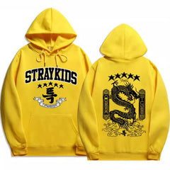 Trendy Kpop Letter Printed Loose Hoodie