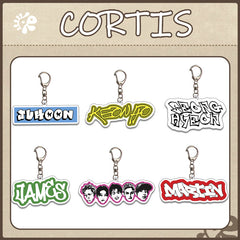 CORTIS Name Strip Keychain Acrylic Pendant