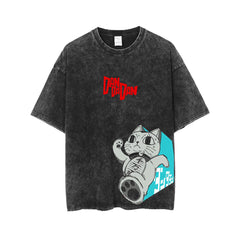 Casual Washed Anime Retro T-Shirt