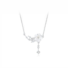 Retro Camellia Clavicle Chain Necklace