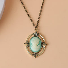 Retro Vampire Diaries Gemstone Chain Necklace