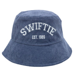 Swiftie Embroidery Corduroy Bucket Hat