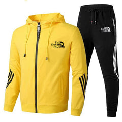 Men's The Darth Face Leisure Sports Zipper Hoodie and Pants Co-ords