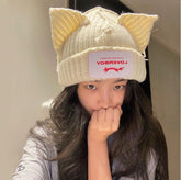 GISELLE Same Cat Ears Knitted Hat Beanie
