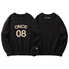 KPOP Once Loose Pullover Crew Neck Sweater