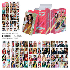 124PCS KATSEYE WILD Holographic Photocard Sticker