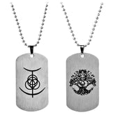 Game Pattern Stainless Steel Necklace Keychain Pendant