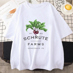 Casual Dwight Schrute Farms Cotton T-shirt