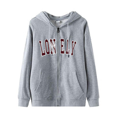DANIELLE LONELY Zipper Hoodie Top