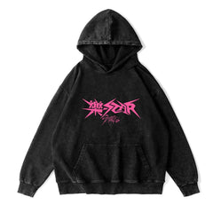 Unisex Casual KPOP Long-sleeved Washed Hoodie