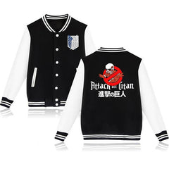 Unisex Anime Logo Printed Baseball Uniform Coat