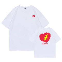 Yushi Same Style Letter Round Neck T-shirt