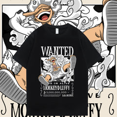 Luffy Anime Short Sleeve Crew Neck T-Shirt