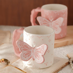 Creative Pink Butterfly Mug