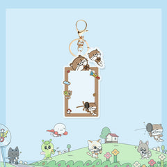 Kpop Cartoon Acrylic Card Cover Keychain Pendant