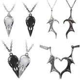 Matching Darkling Heart Gothic Necklace Pair