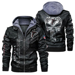 Punisher Falcons Team Thickened Leather Jacket