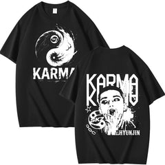 Skz Karma Graphic Print Summer Short Sleeve T-Shirt