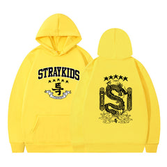 SKZ Logo Printed Pullover Hoodie Top