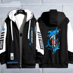 Trendy Game Logo Zipper Hooded Jacket