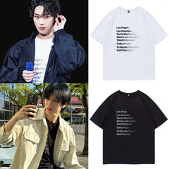 SUNOO YOUNGJAE Same Cotton Round Neck T-shirt