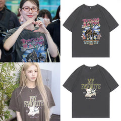 MIYEON Same Style Round Neck Printed T-shirt