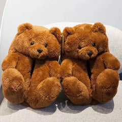 Teddy Bear Fur Slippers