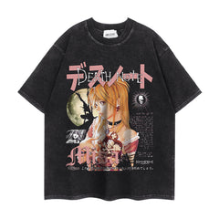 Trendy Death Note Cotton Washed T-shirt