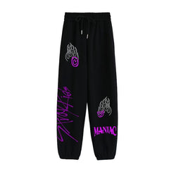 Unisex Kpop MANIAC Letter Printed Hoodie Pants