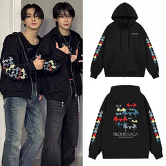 EN- World Tour BloodSaga Printed Zipper Hoodie
