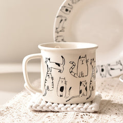 Creative Cartoon Cat Coffee Mug