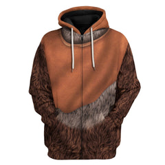 Unisex Ewok Cosplay 3D Digital Print Hoodie Pants