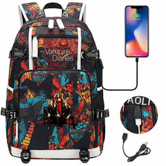 Leisure TVD Print Large-capacity Backpack