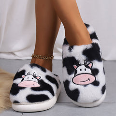 Baby Cow Fluffy Slippers