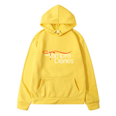 Unisex TVD Logo Print Loose Casual Hoodie