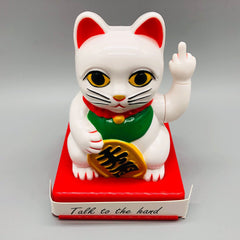 Middle Finger Swing Lucky Cat