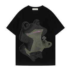 JUHOON Same Style Frog Print Short-sleeved T-shirt