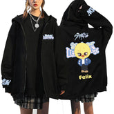 SKZ STAY in Our Little House Print Zip Up Hoodie