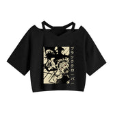 Girls' Anime Print Summer Crop Top