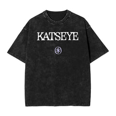Retro Kpop Logo Cotton Washed T-Shirt