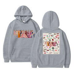 Women's Taylor Print Loose Pullover Hoodie