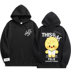 SKZ THIS & THAT Printed Black Hoodie
