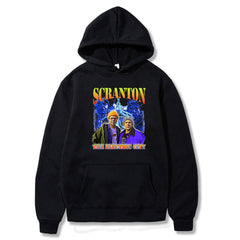 Casual Scranton Print Loose Men's Hoodie
